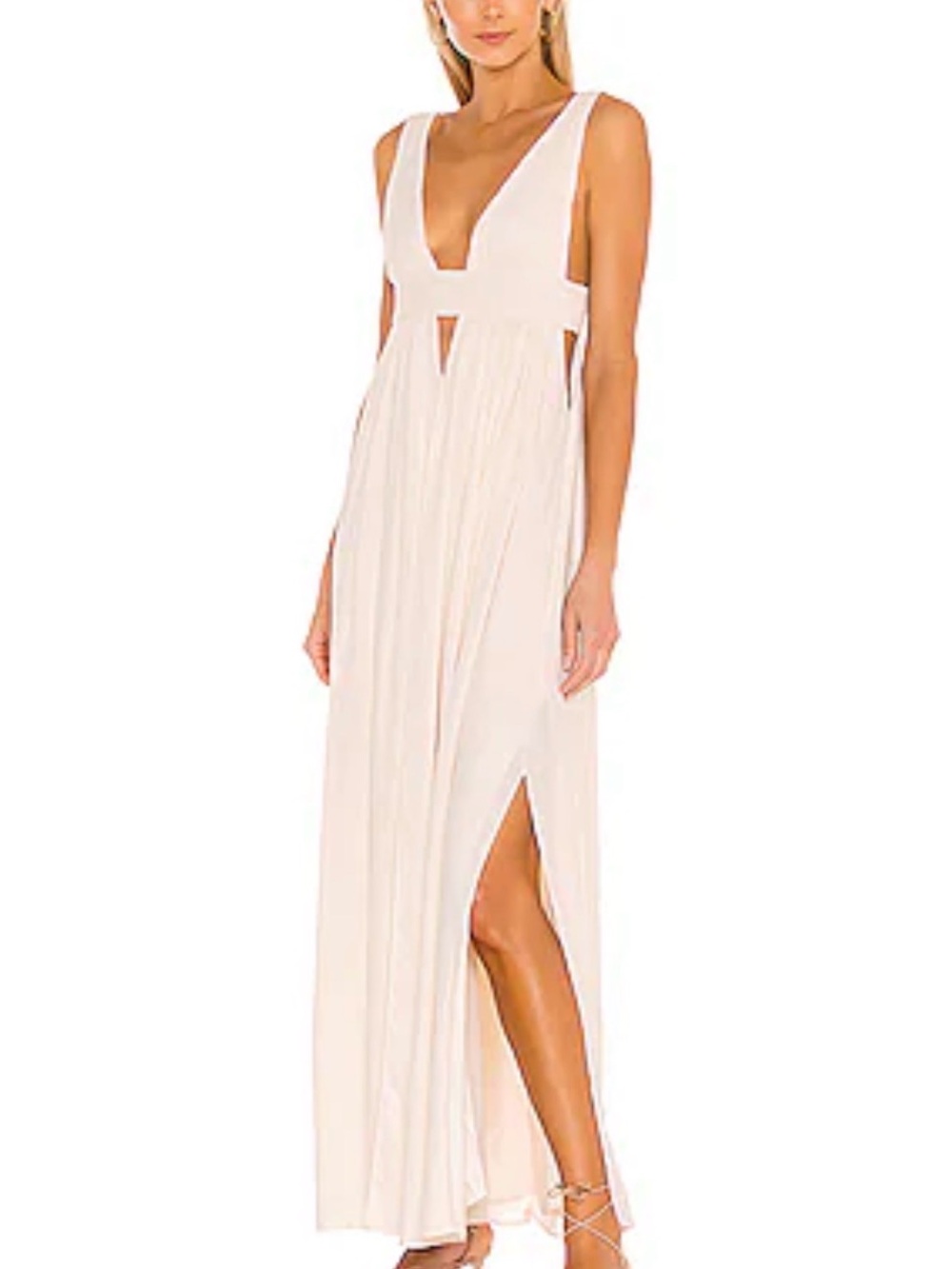 Revolve - Indah - Anjali - Opal V-Neck Maxi Dress with Side Slit